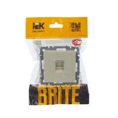 BRITE Розетка компьютерная RJ45 кат.5E РК10-БрКр бежевый