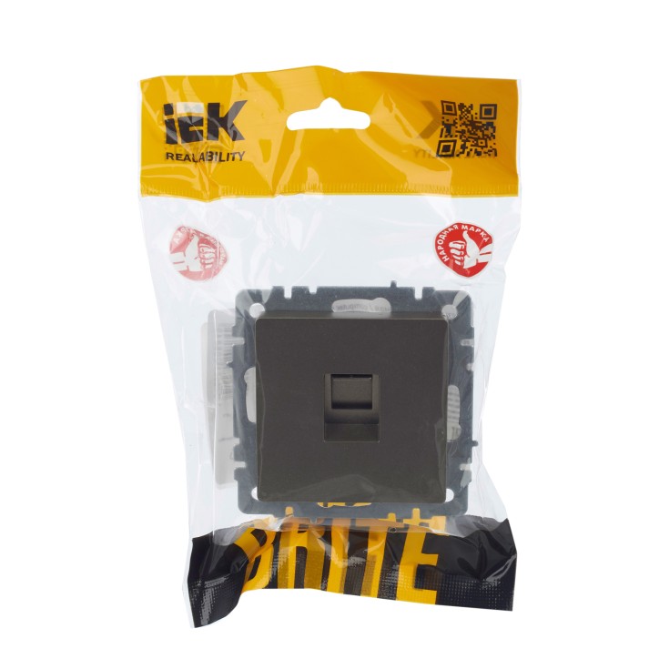 BRITE Розетка компьютерная RJ45 кат.5E РК10-БрШ шампань