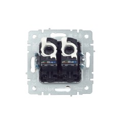 BRITE Розетка компьютерная двойная кат.5E RJ45 РК10-2-БрЖ жемчуг