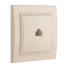 Розетка RJ-45 одноместная СП бежевый Минск