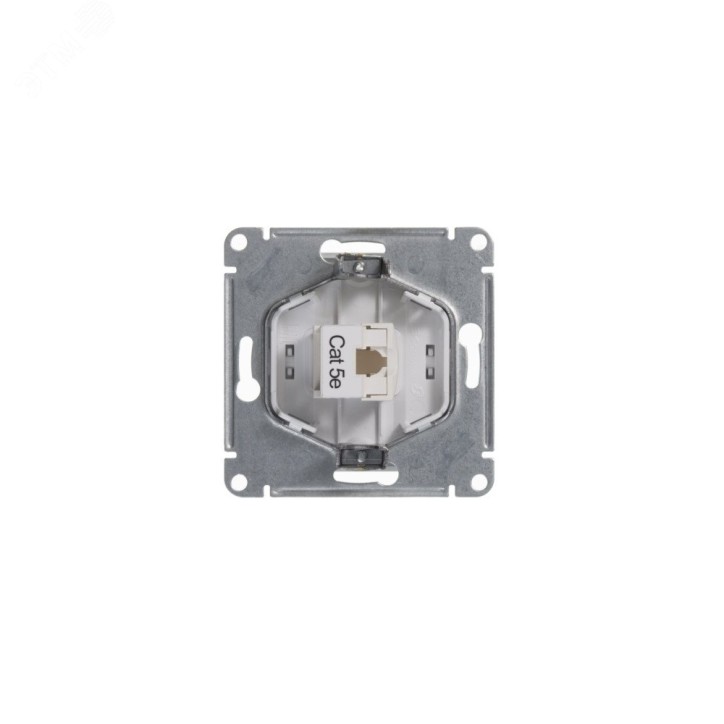 GLOSSA Розетка компьютерная RJ45 категория 5е в рамку белая