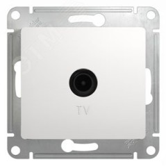 GLOSSA Розетка телевизионная TV одиночная в рамку 1дБ белая