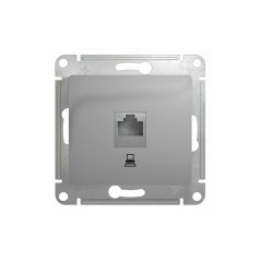 GLOSSA Розетка компьютерная RJ45 категория 5е в рамку алюминий
