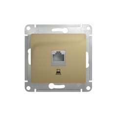 GLOSSA Розетка компьютерная RJ45 категория 5е в рамку титан