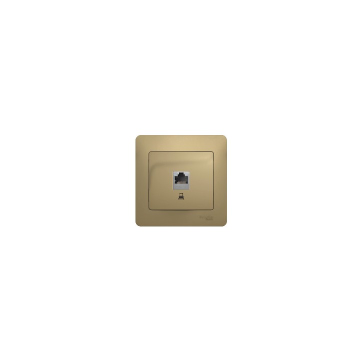 GLOSSA Розетка компьютерная RJ45 категория 5е в рамку титан GLOSSA Розетка компьютерная RJ45 категория 5е в рамку титан