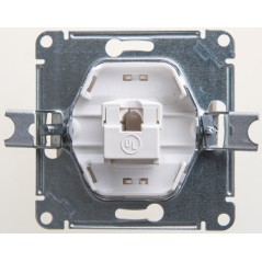 GLOSSA Розетка компьютерная RJ45 категория 5E перламутр в рамку