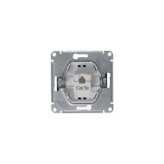 GLOSSA Розетка компьютерная RJ45 категория 5E антрацит в рамку