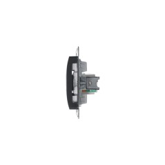GLOSSA Розетка компьютерная RJ45 категория 5E антрацит в рамку
