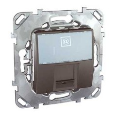 UNICA Розетка компьютерная 1xRJ45 в рамку черная