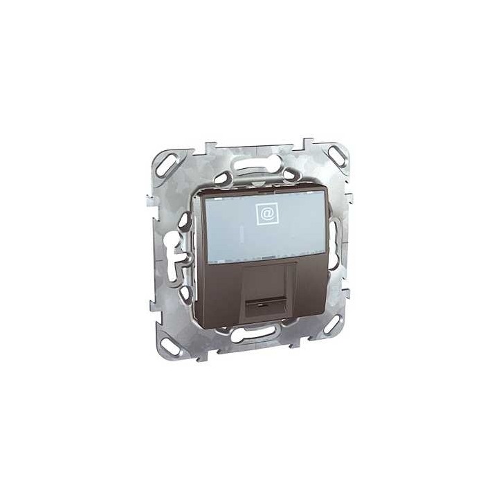 UNICA Розетка компьютерная 1xRJ45 в рамку черная
