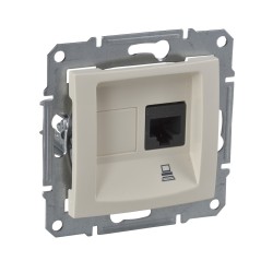 Sedna Розетка компьютерная RJ45 категория 5е в рамку бежевая