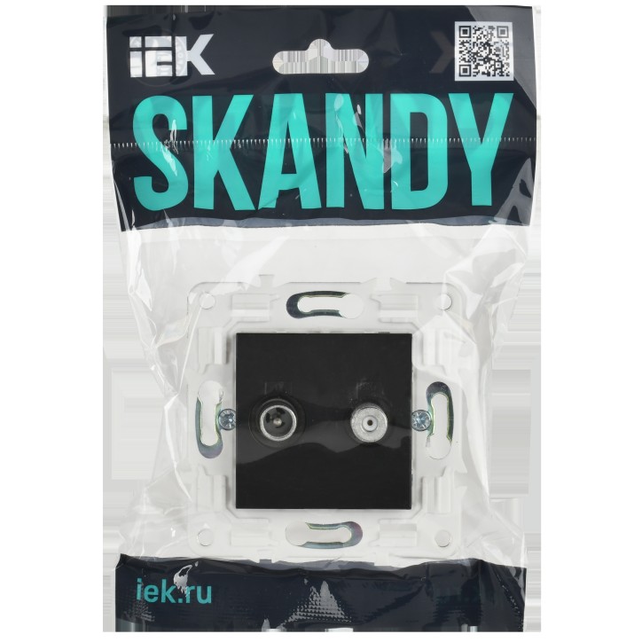 SKANDY Розетка двойная TV+SAT SK-A13Bl черный IEK