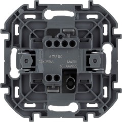 Выключатель одноклавишный - Legrand Inspiria - 10А 250В безвинтовые зажимы - антрацит