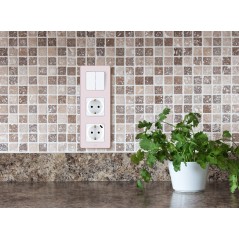 Выключатель двухклавишный - Legrand Inspiria - 10А 250В безвинтовые зажимы - белый