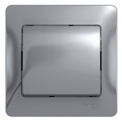 Выключатель одноклавишный, в сборе, схема 1, алюминий