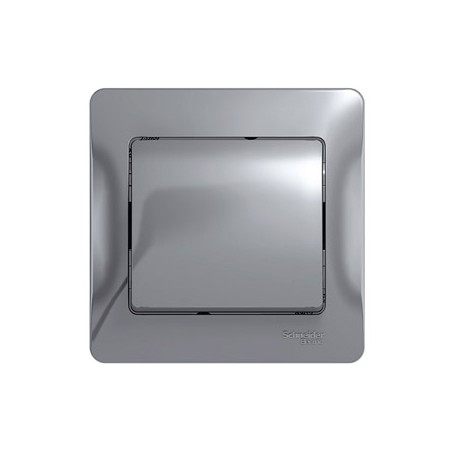 Выключатель одноклавишный, в сборе, схема 1, алюминий