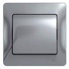 Выключатель одноклавишный, в сборе, схема 1, алюминий