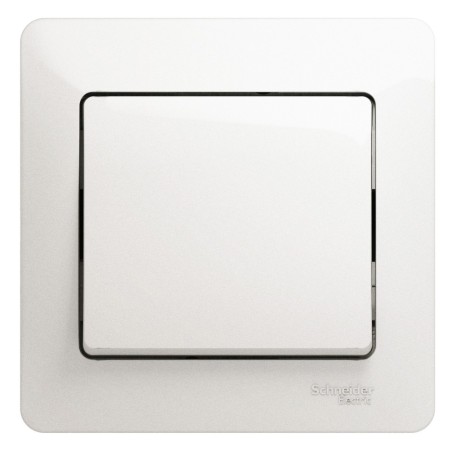 Выключатель одноклавишный, схема 1 перламутр в сборе