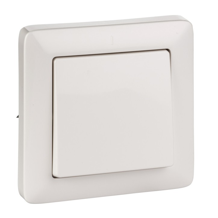 ХИТ Выключатель одноклавишный скрытый 250В 6А белый