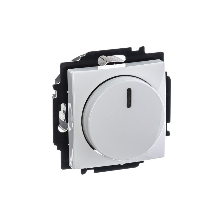 BASIC 55 Диммер 400 Вт поворотно-нажимной в рамку белый