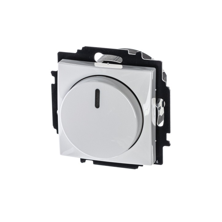 BASIC 55 Диммер 400 Вт поворотно-нажимной в рамку белый