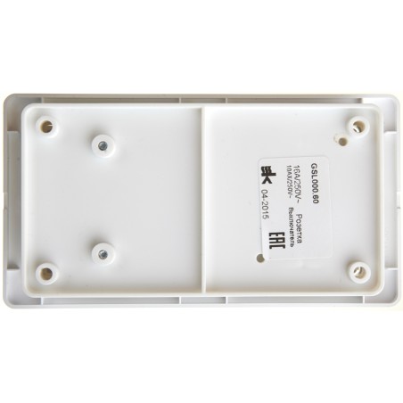 Блок: розетка + выключатель одноклавишный белый