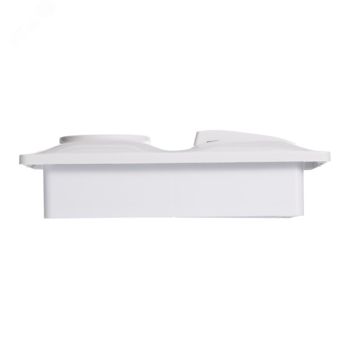 Блок: розетка + выключатель трехклавишный белый