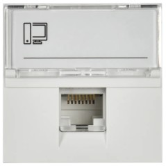 Розетка компьютерная RJ45 UTP категория 5e 2 модуля