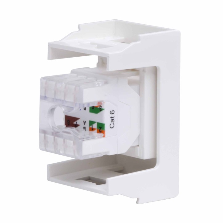 VIVA Розетка компьютерная RJ45 категория 6 1 модуль белая