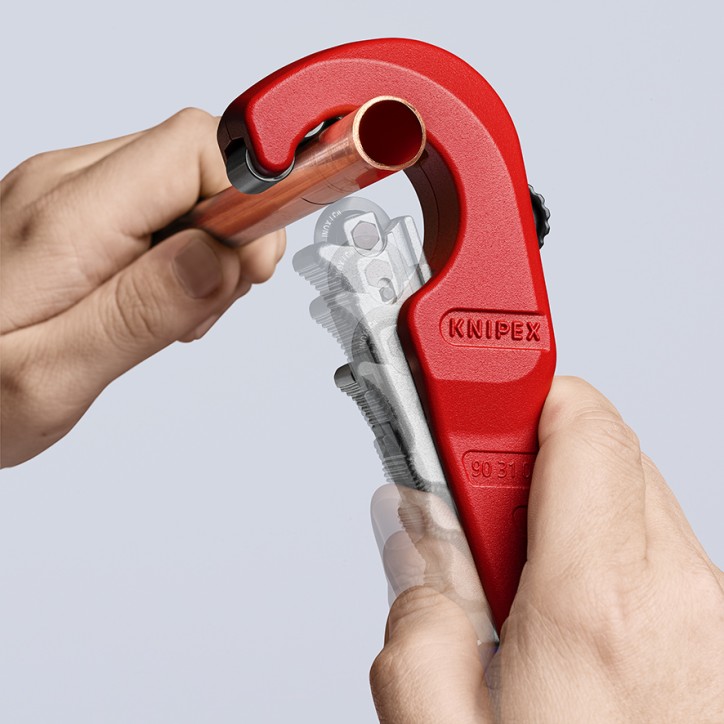 KNIPEX TubiX труборез для стали и цветных металлов, рез d 6 - 35 мм (1/4''-1 3/8''), толщина стенок до 2 мм, L-260 мм, с держате