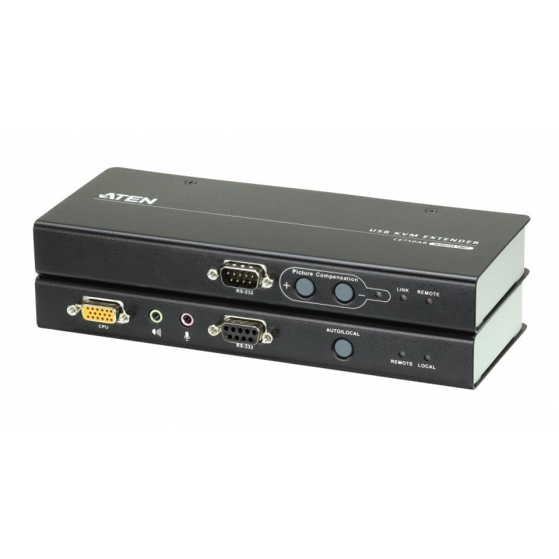 Удлинитель консоли (клав./мышь USB+мон.+аудио+RS232) на 200м/ USB VGA/Audio Cat 5 KVM Extender