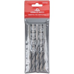 Сверла по металлу HSS, угол заточки 118град, 10,0X133 мм, (5 шт.)