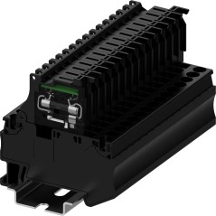 Клемма TC пружин., с предохранителем со светодиодом 220VAC/VDC, сечение 4 мм. кв., черная