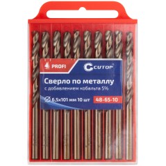 Сверло по металлу Cutop Profi с кобальтом 5%, 6.5X101 мм (10 шт)