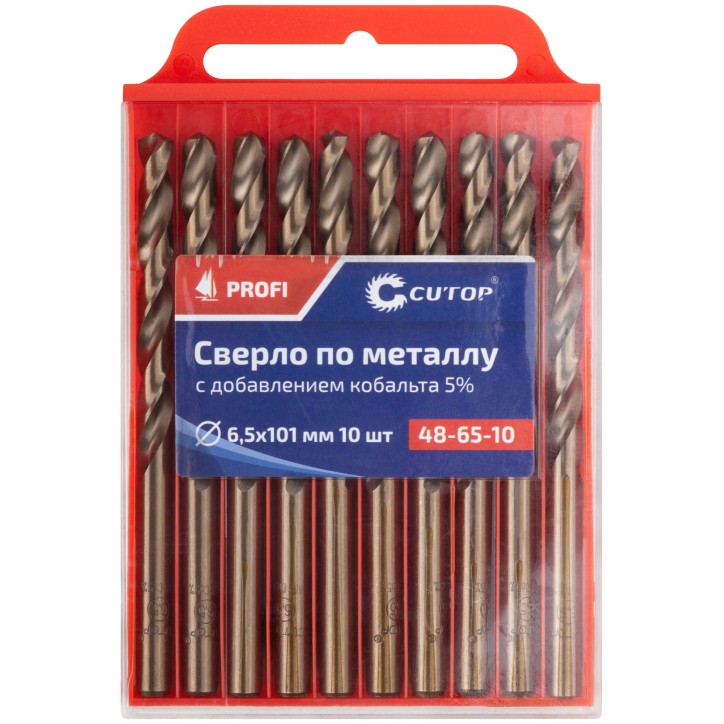 Сверло по металлу Cutop Profi с кобальтом 5%, 6.5X101 мм (10 шт)