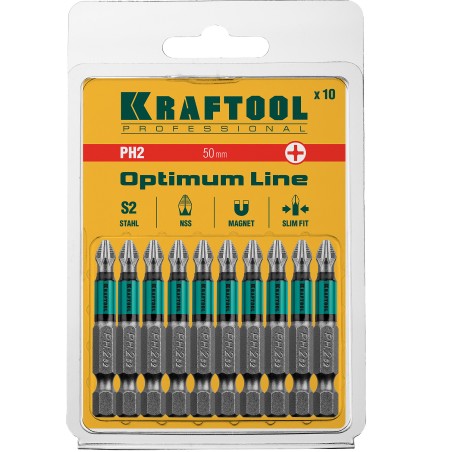 Биты Optimum Line PH2 50 мм 10 шт.