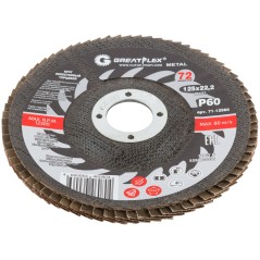Круг лепестковый торцевой GREATFLEX (72 лепестка) 125x22.2 мм, Р60