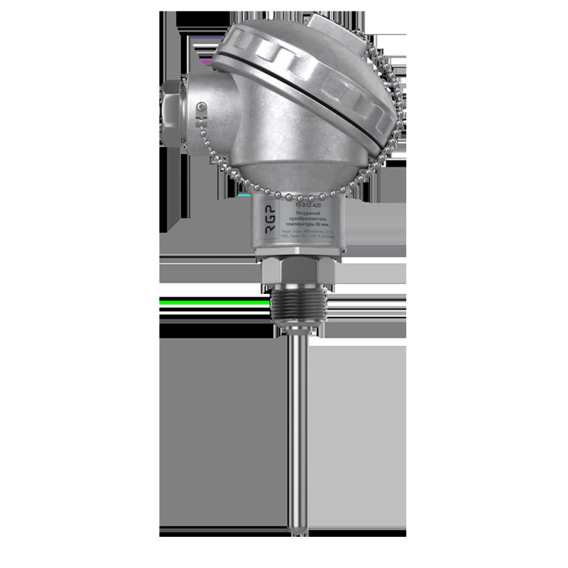 Датчик температуры от -50 до +180 С, 4-20 мА, погружной, 80 мм., G1/4