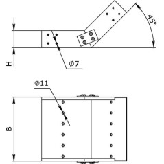 Лоток лестничный 50х500 плюс L-3000мм цинк-ламельный