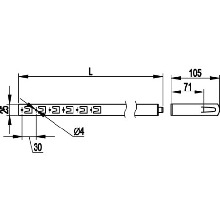 Лоток лестничный 50х600 L-3000мм цинк-ламельный