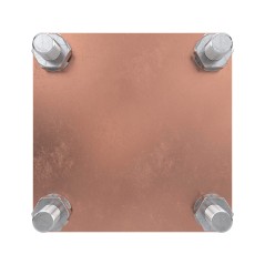 Соединитель пруток - полоса 80х80 мм медь