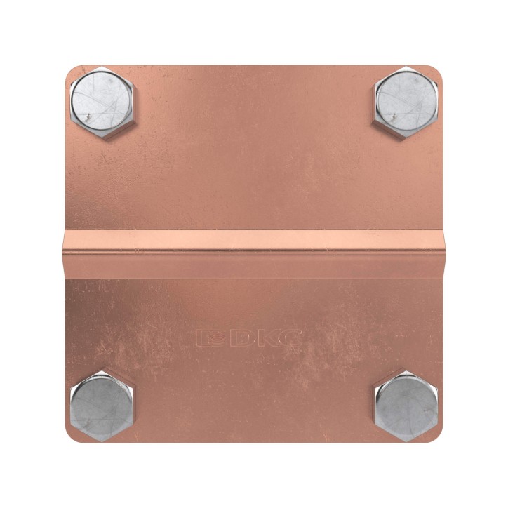 Соединитель пруток - полоса 80х80 мм медь