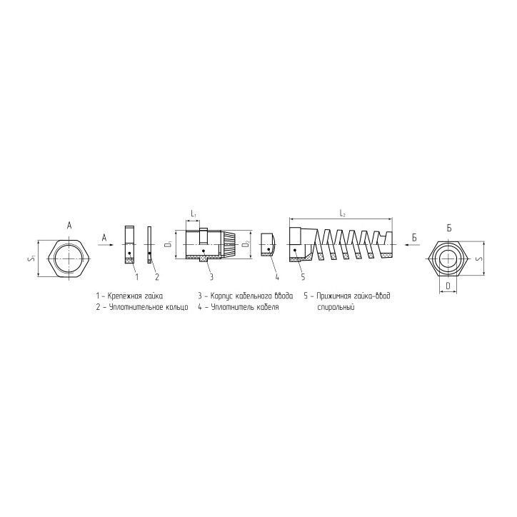 PG-R 7 (3-6.5 мм) Ввод кабельный пластиковый