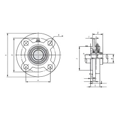 Подшипниковый узел UCFC210 TECHNIX