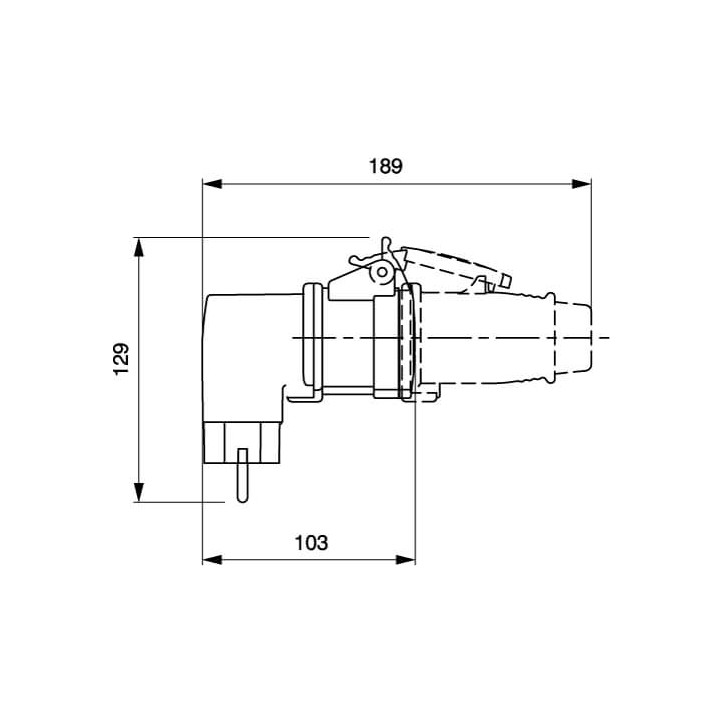Коробка ответвительная алюминиевая IP66 128х103х55мм окрашенная