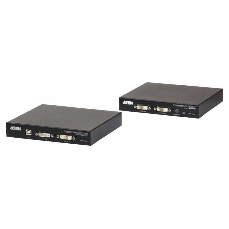 USB, DVI, КВМ-удлинитель c поддержкой Dual View и HDBaseT™ 2.0 (1920 x 1200 100 м)/ DVI Dual View HDBase T2.0 KVM Extender