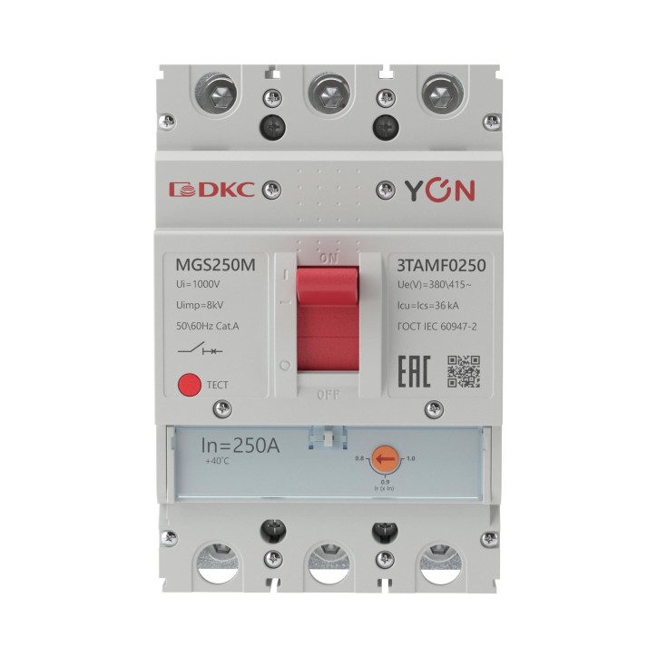 Выключатель автоматический YON MGS250 3P 200-250A 25kA