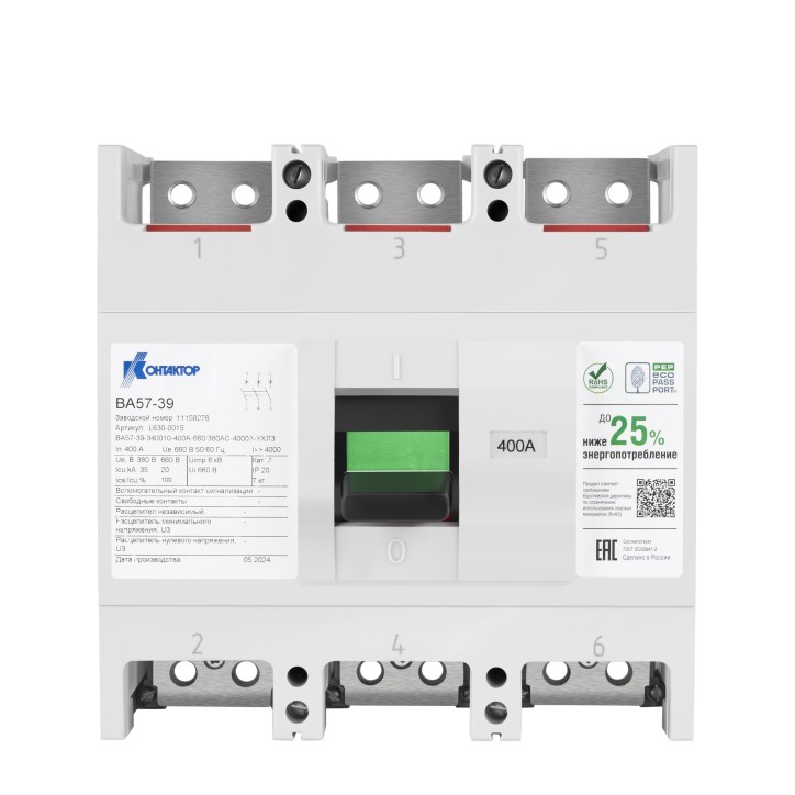 Выключатель автоматический ВА57-39-340010-630А-660/380AC-5000А