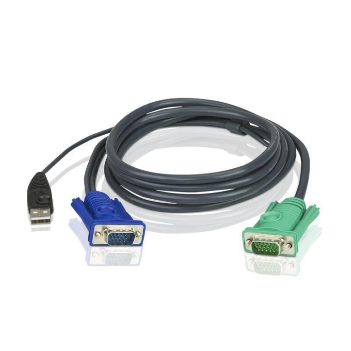 "Кабель KVM USB ""гидра"" 1.8м SHD15M/USB A(M)--SPHD15M(G)/ATEN/ CABLE HD15M/USB A(M)--SPHD15M 1.8m"