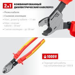 Кабелерез диэлектрический KS-20V д.11 мм 200 мм